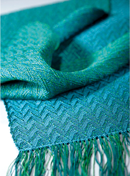 Sjaal - zijde, meerdraads keperbinding, ca. 0,17 x 1,60 m
