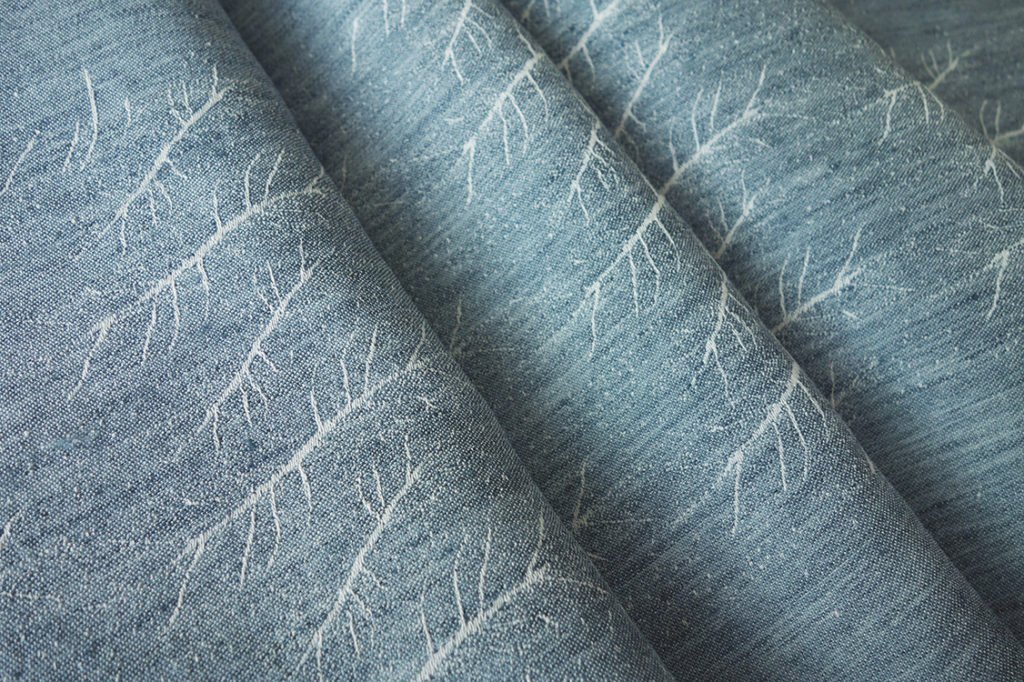 handdrawn jacquard design in grey white