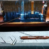Jacquardgewebe auf dem Webstuhl - my jacquard weaving on the loom