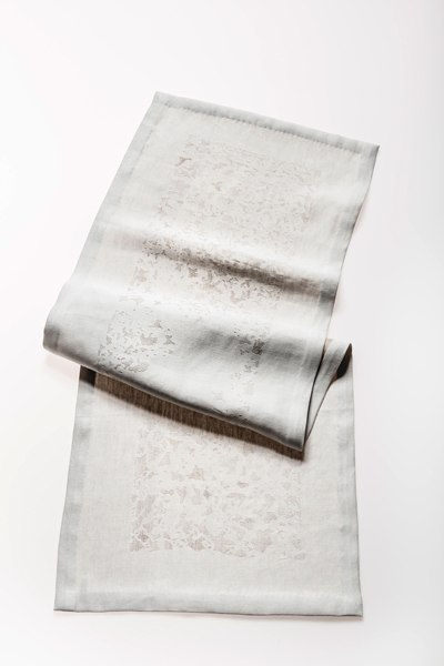 Jacquard runner - Textillab Tilburg/NL - Linen/Bio Cotton, Experimental