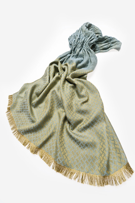 Stole silk/elastane, weave variation, 0.90 x 2.20 m